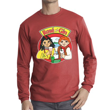 Rosé and Gin Funny 90's TV Show Rosie and Jim Boat Wine T Shirt