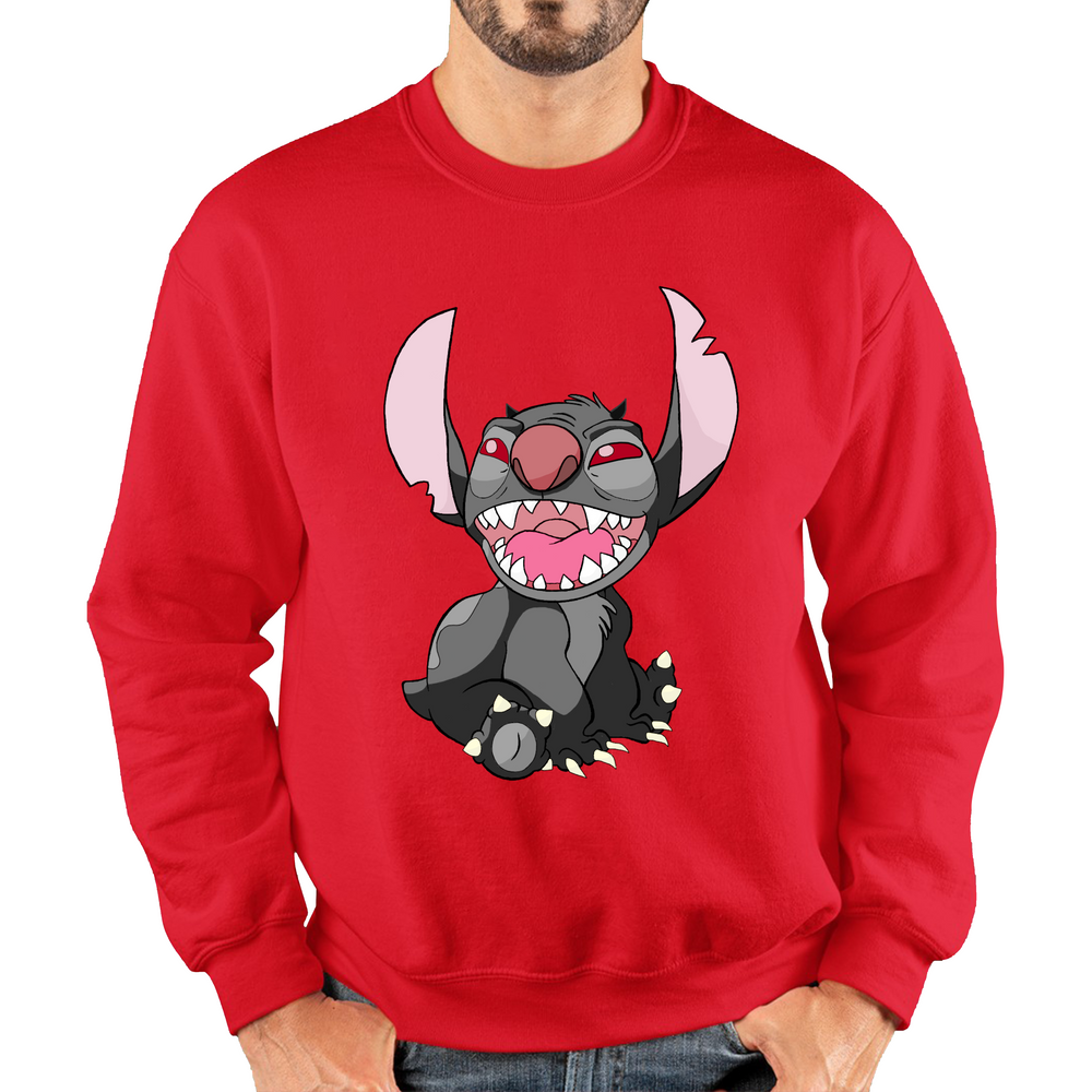 Disney Devil Stitch Funny Ohana Adult Sweatshirt