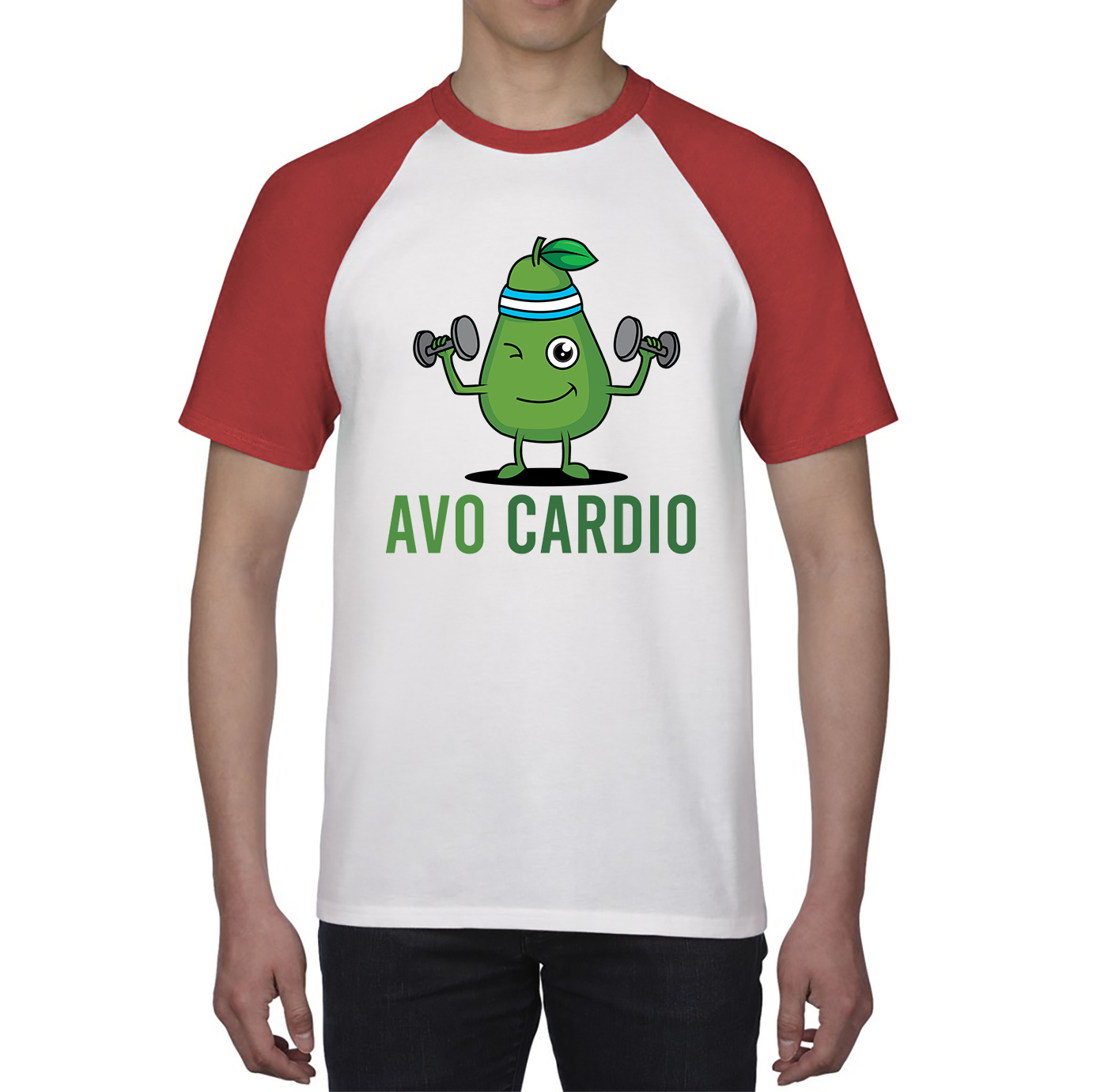 Avo Cardio Funny Avocado Fitness Baseball T Shirt