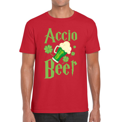 Accio Beer Wizard Beer St. Patrick's Day Magic World Irish Beer Shamrock Beer Lovers Family Vacation Mens Tee Top