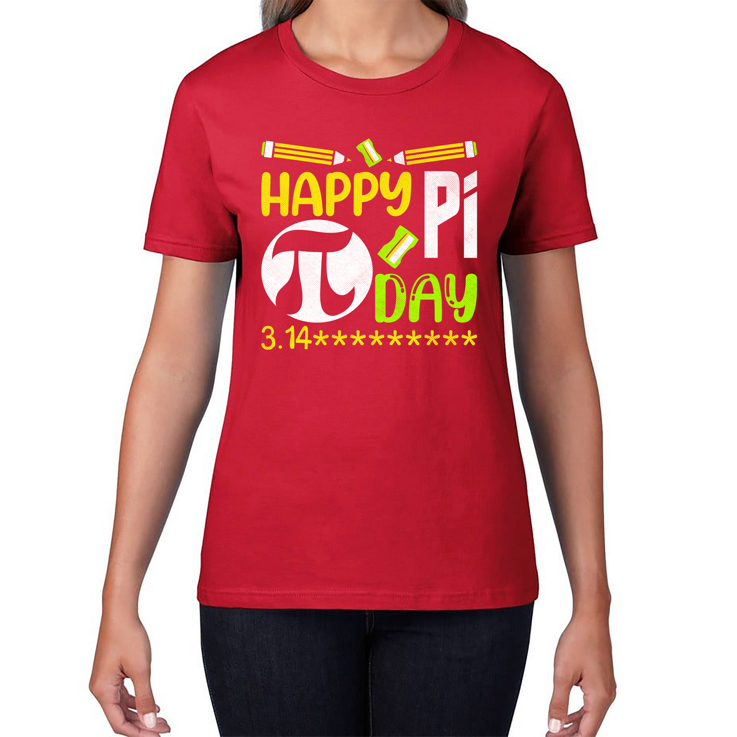 Happy Pi Day Math Pi Symbol Math Lover Numbers Day School Charity Day Mathematics Womens Tee Top