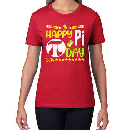 Happy Pi Day Math Pi Symbol Math Lover Numbers Day School Charity Day Mathematics Womens Tee Top