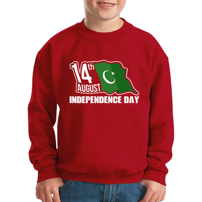 Pakistani Flag Patriotic Kids Jumper