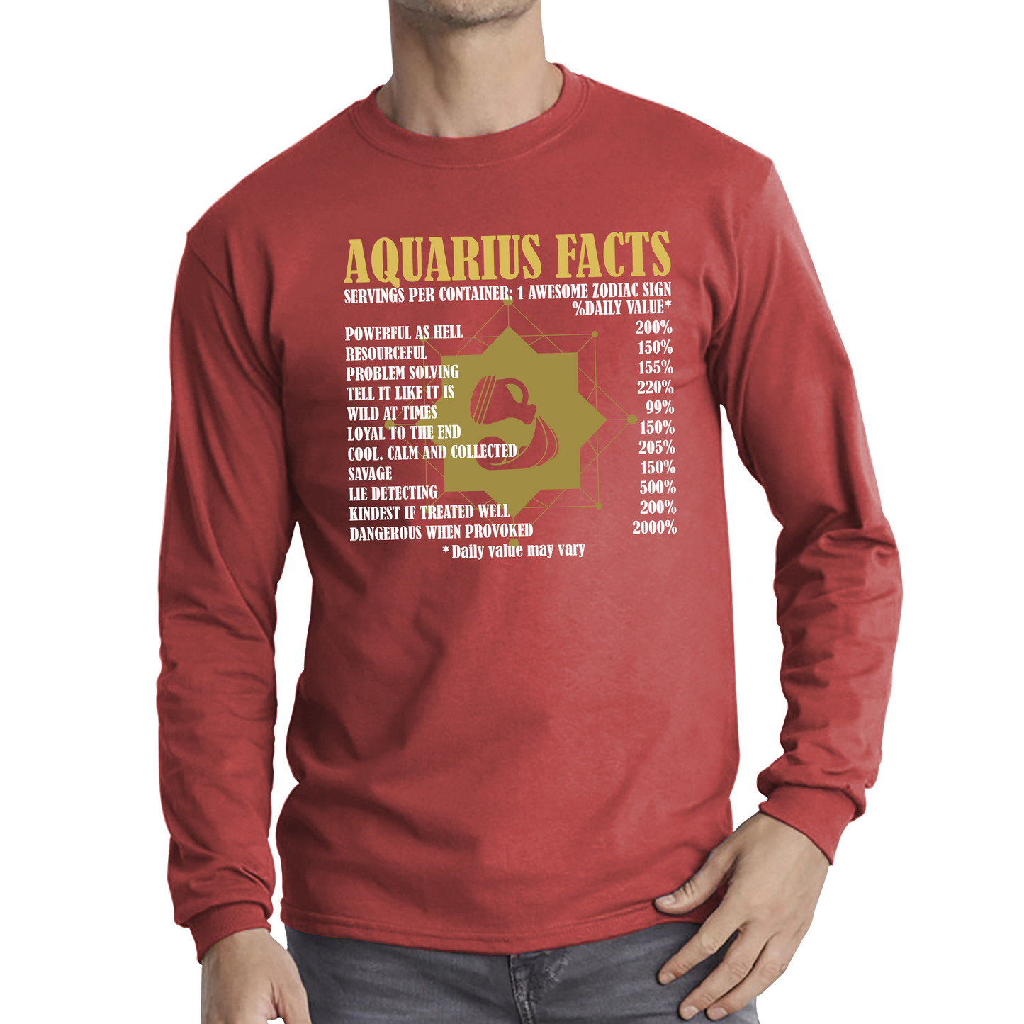 Aquarius Facts Horoscope Zodiac Astrological Sign Astrology Signs Birthday Present Long Sleeve T Shirt