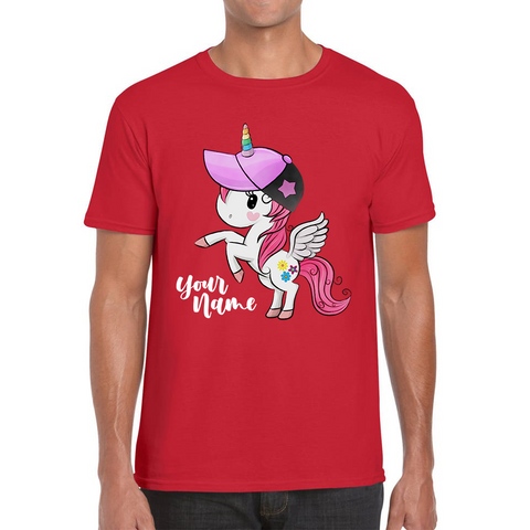 Personalised Your Name Little Unicorn Horse Funny Adult T Shirt