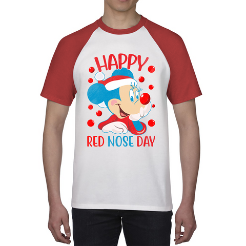 Happy Red Nose Day Mickey Mouse Red Nose Day Minnie Mickey Mouse Comic Relief Disneyland Cartoon Lover Baseball T Shirt