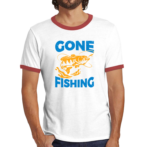 Gone Fishing Shirt Funny Fisherman Fishing Ringer T Shirt