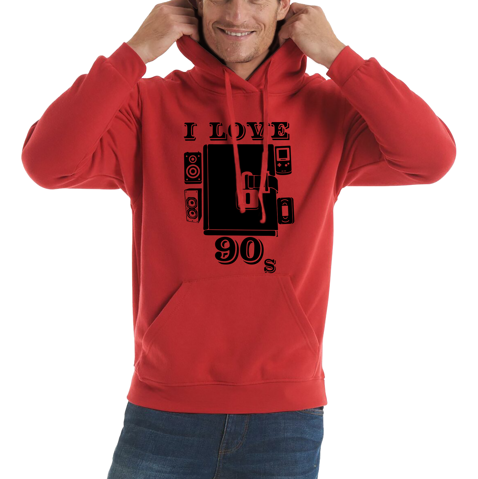 I Love 90s Dairy Old Music Hoodie