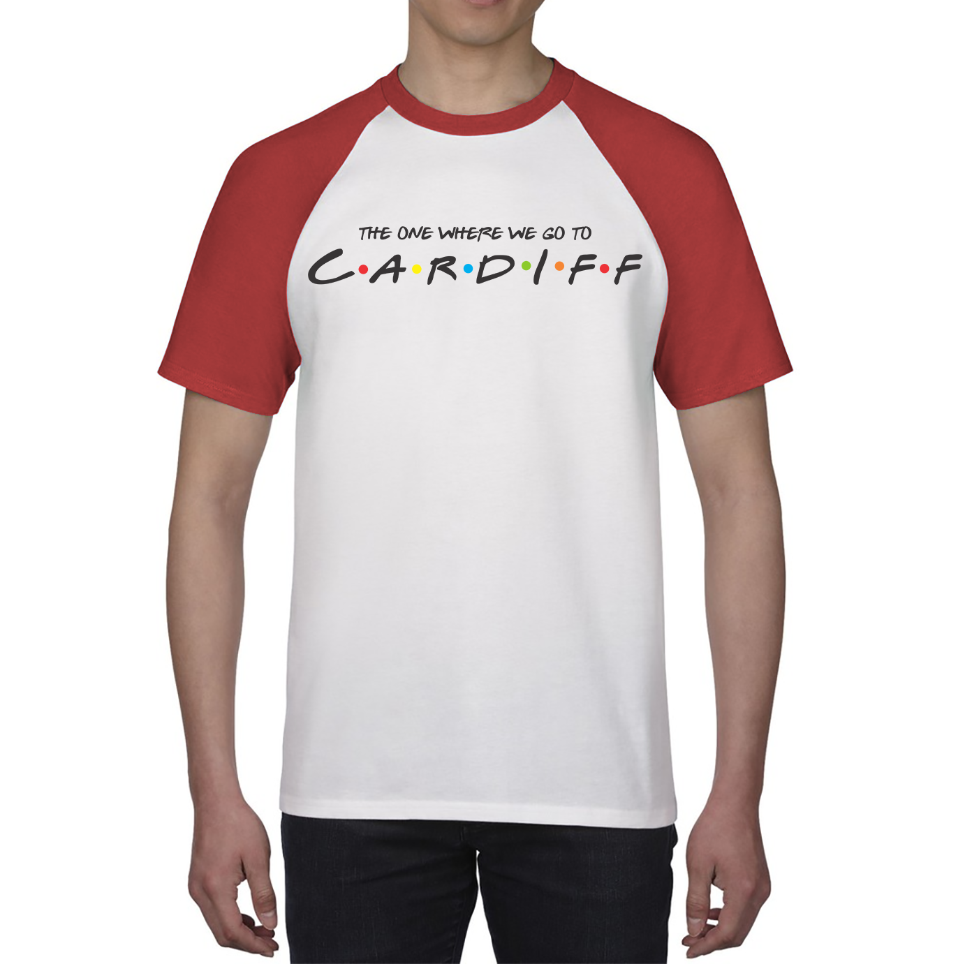 The One Where We Go To Cardiff Inspired By Friends Spoof Capital Of Wales Baseball T Shirt