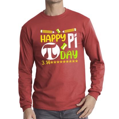 Happy Pi Day Math Pi Symbol Math Lover Numbers Day School Charity Day Mathematics Long Sleeve T Shirt