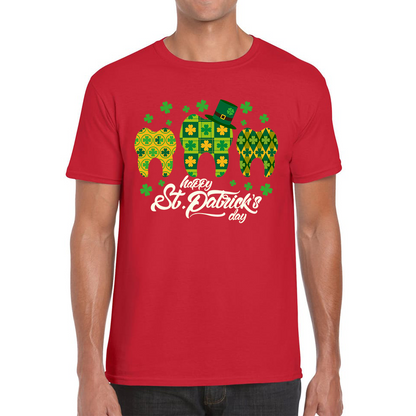 Happy St. Patrick's Day Tooth Dentist Dental Squad Tooth Shamrock Irish Day Saint Patricks Day Mens Tee Top
