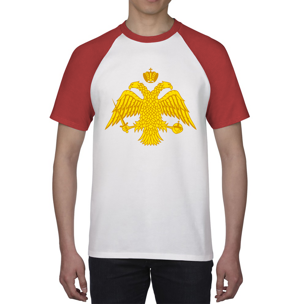 Byzantine Empire Byzantium Double Headed Eagle Symbol - Double Headed Eagle Orthodox Baseball T Shirt