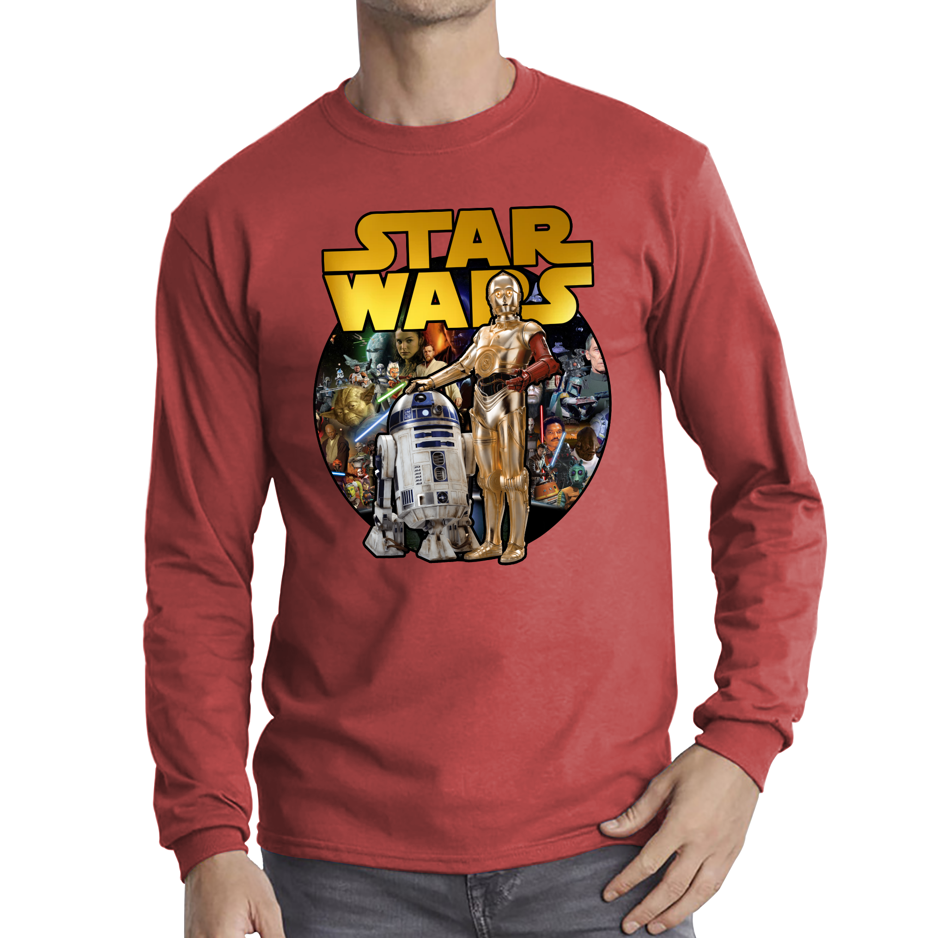 Star Wars These aren't The Droids You're Looking for Shirt Funny Star Wars R2D2 C3PO Long Sleeve T Shirt