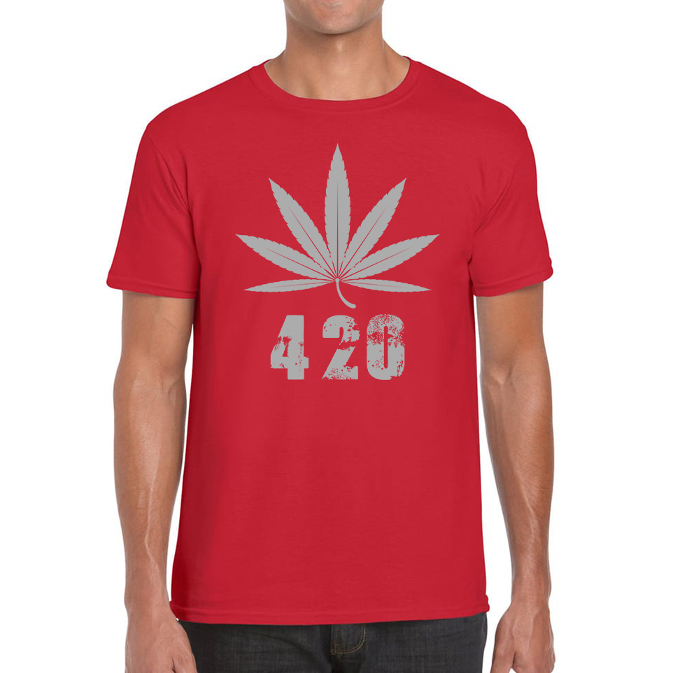 Weed Cannabis 420 T-shirt Weed Lover Sarcastic 420 Funny Marijuana Mens Tee Top