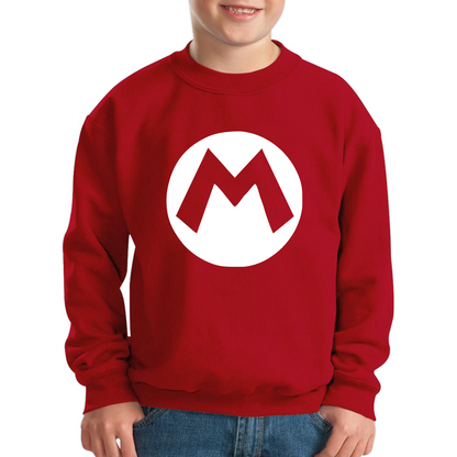 Mario Bros Character Logo Super Mario Mario Mario Bro Toad Retro Gaming Kids Jumper