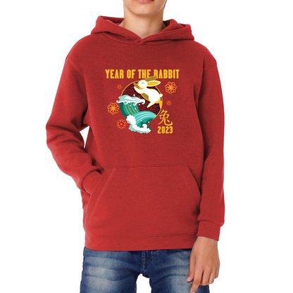 Year Of The Rabbit 2023 Chinese New Year Lunar New Year Zodiac Kids Hoodie