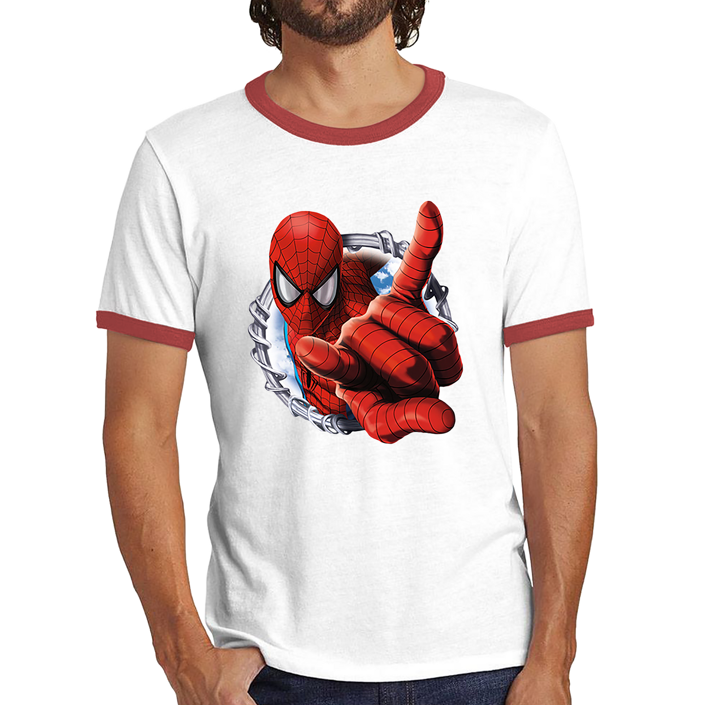 Spiderman Logo No Way Home Avengers Marvel Character Superhero Ringer T Shirt