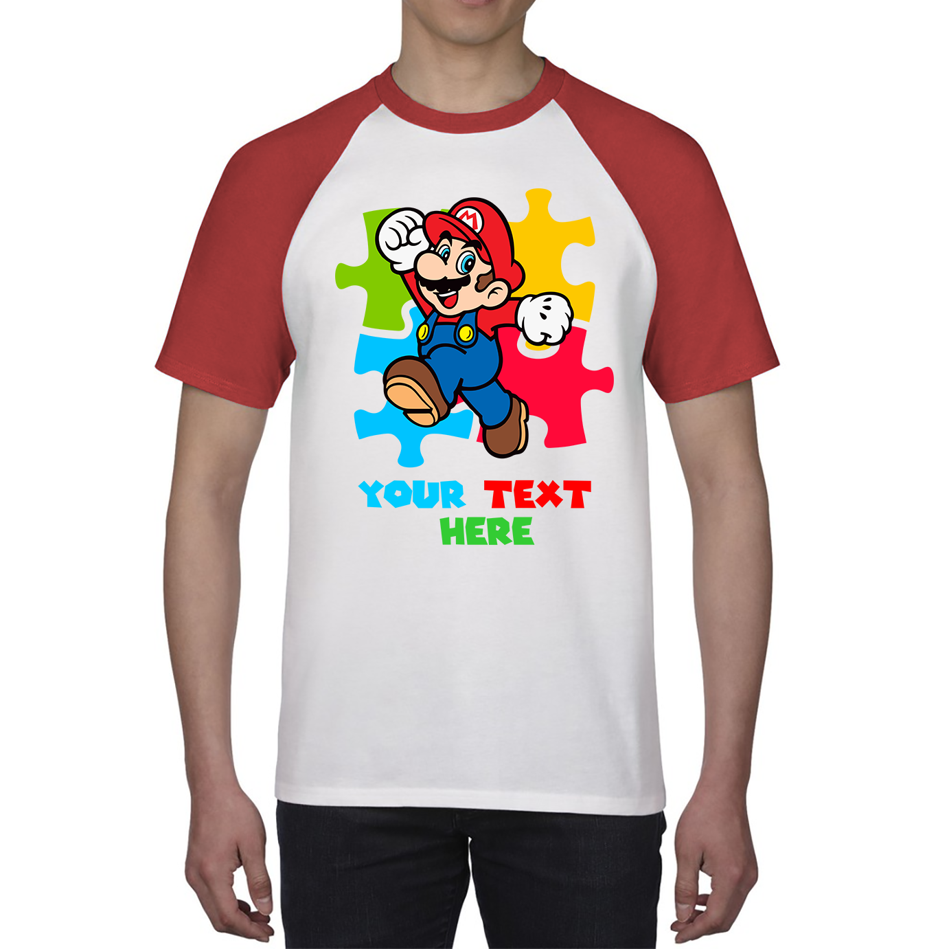 Personalised Your Name Super Mario Shirt Funny Game Lovers Players Video Game Baseball T Shirt