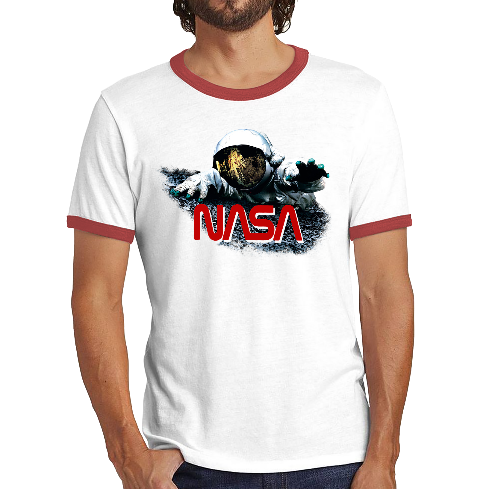 Apollo 18 Science Fiction Horror Film Poster Shirt Nasa Astronaut In The Space Ringer T Shirt