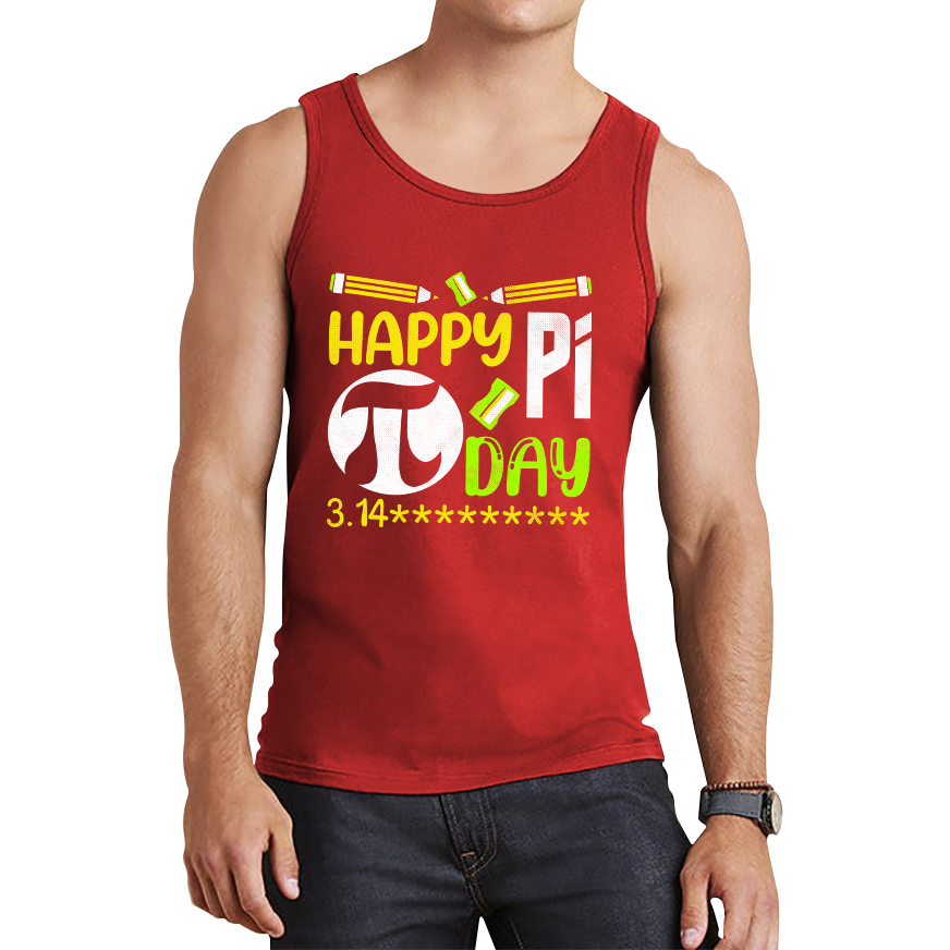 Happy Pi Day Math Pi Symbol Math Lover Numbers Day School Charity Day Mathematics Tank Top