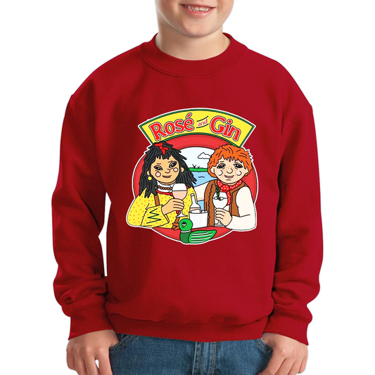 Rosé and Gin Funny 90's TV Show Rosie and Jim Boat Wine Sweatshirt