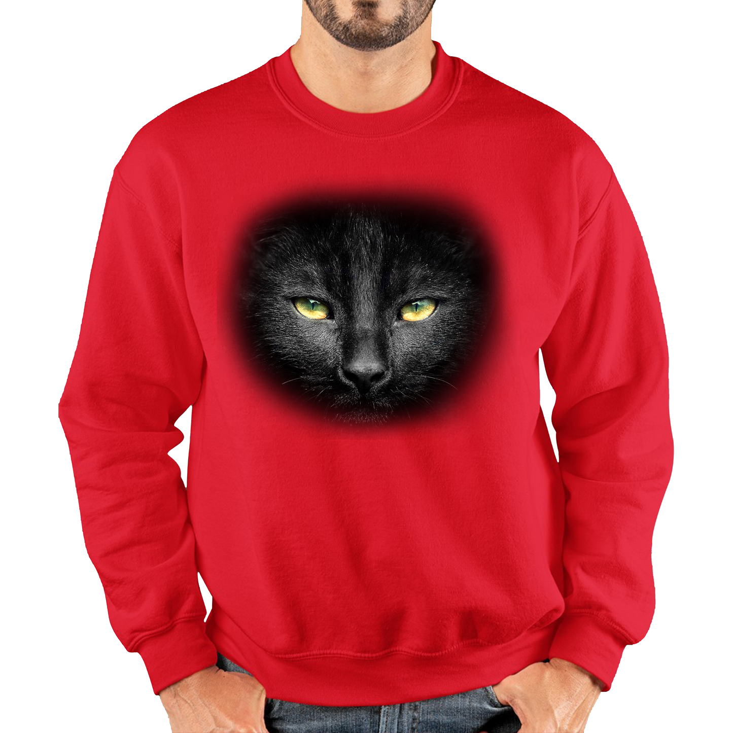 Black Cat Yellow Eyes Sweatshirt