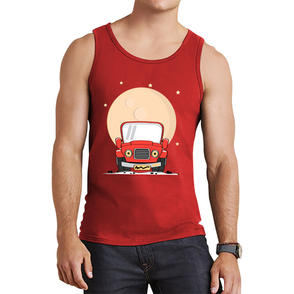 Monster Truck Over The Moon Vintage Truck Moon Tank Top