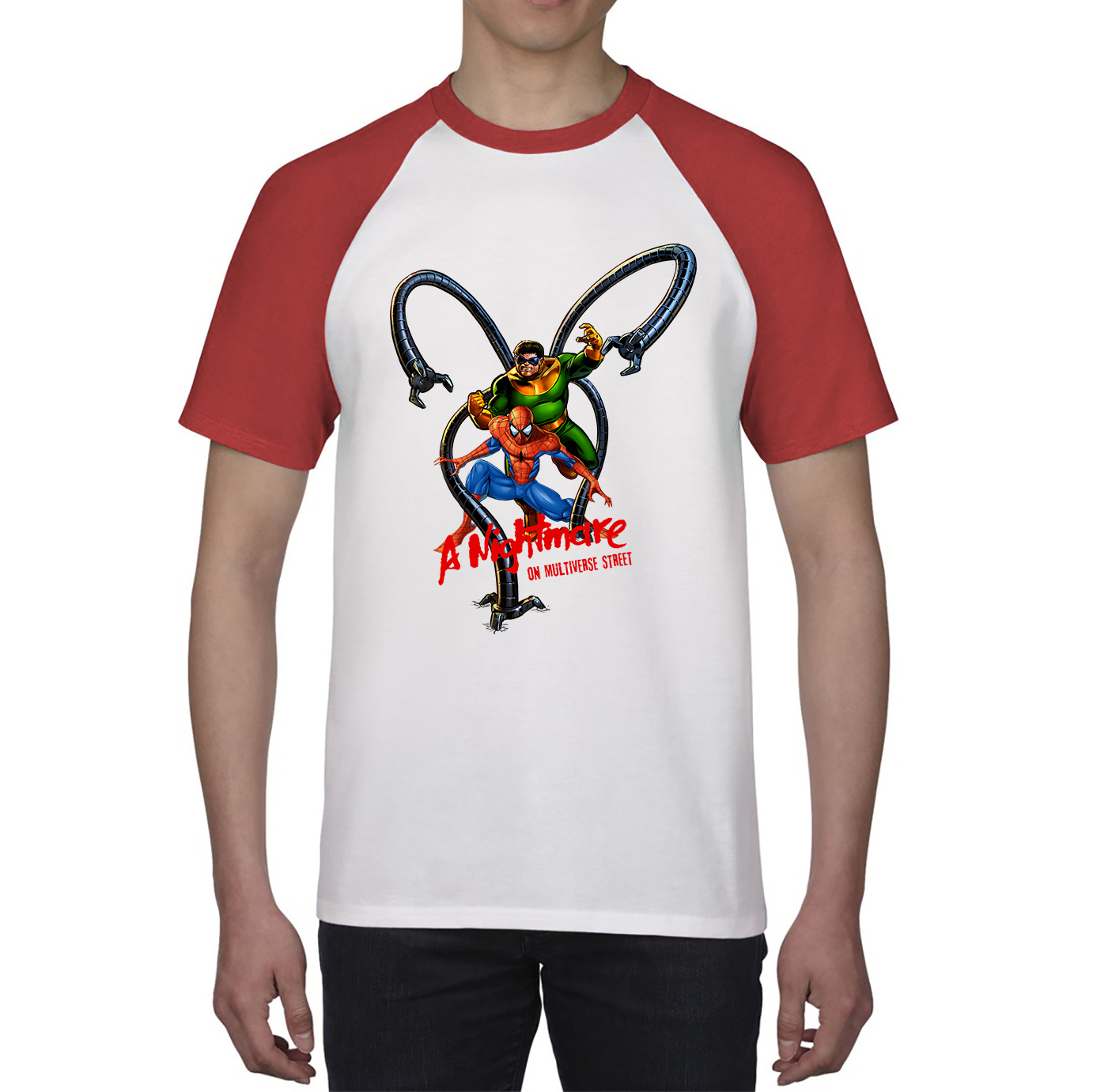 Dr. Otto Octavius The Superior Spider-Man Art Comics (A Nightmare On Multiverse Street) Baseball T Shirt