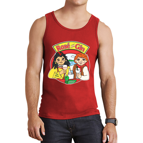Rosé and Gin Funny 90's TV Show Rosie and Jim Boat Wine Tank Top