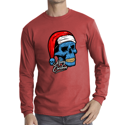 santa skull long sleeve t shirt
