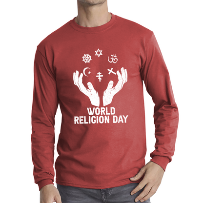 World Religion Day Religious Peace For Everyone Religious Love Religion Day Long Sleeve T Shirt