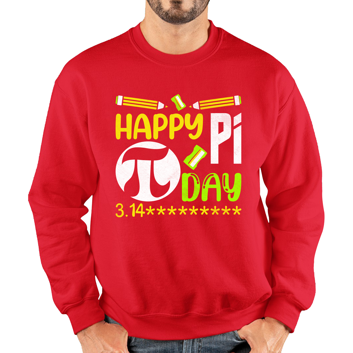 Happy Pi Day Math Pi Symbol Math Lover Numbers Day School Charity Day Mathematics Unisex Sweatshirt