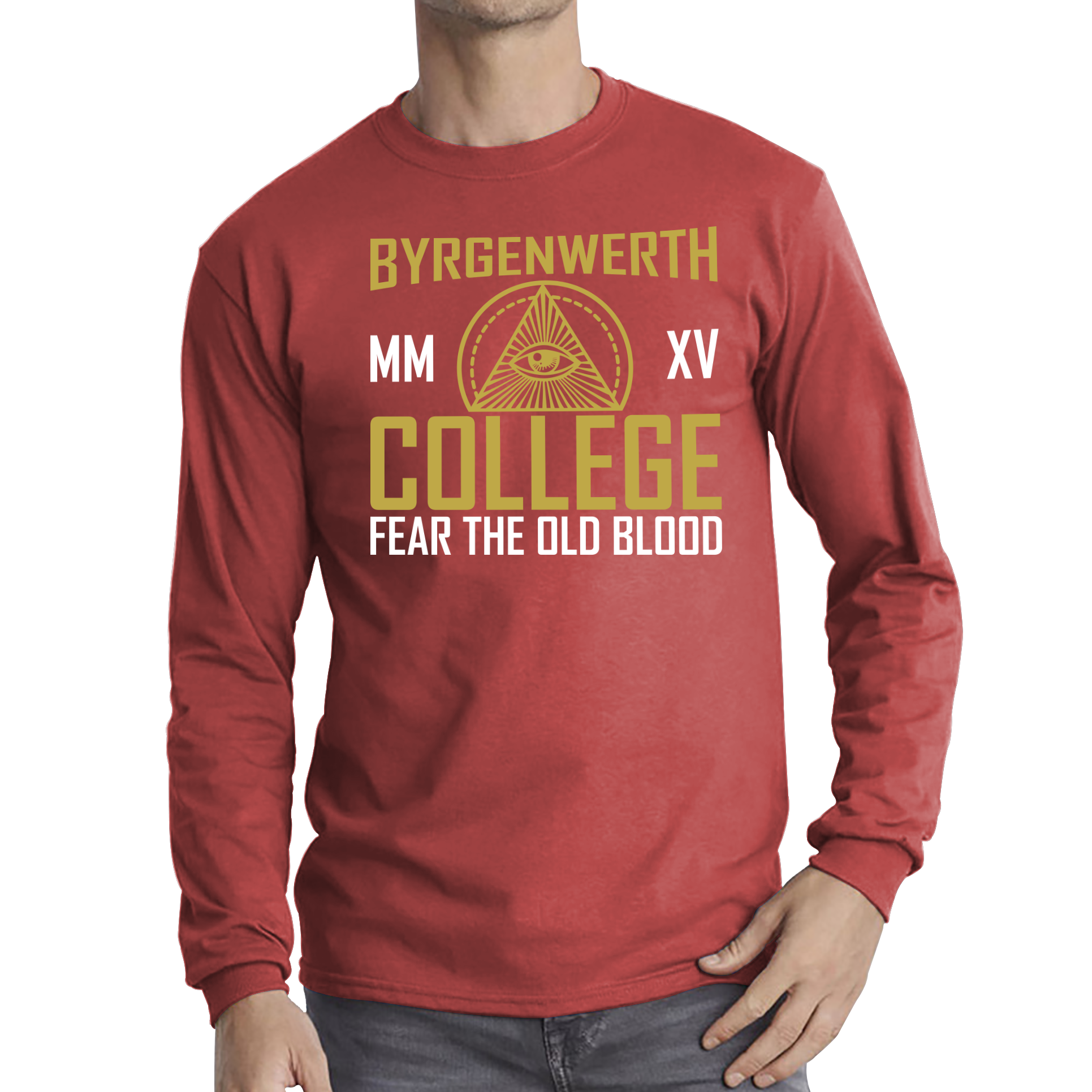 Byrgenwerth MM XV College Fear The Old Blood Adult Long Sleeve T Shirt