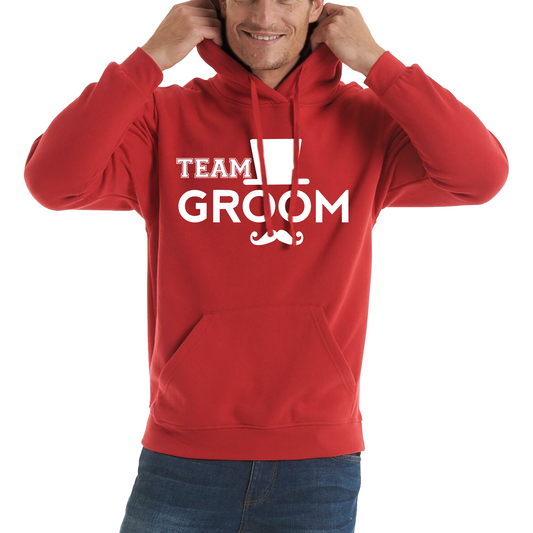 Team Groom Moustache Stage Party Funny Wedding Engagement Parties Unisex Hoodie