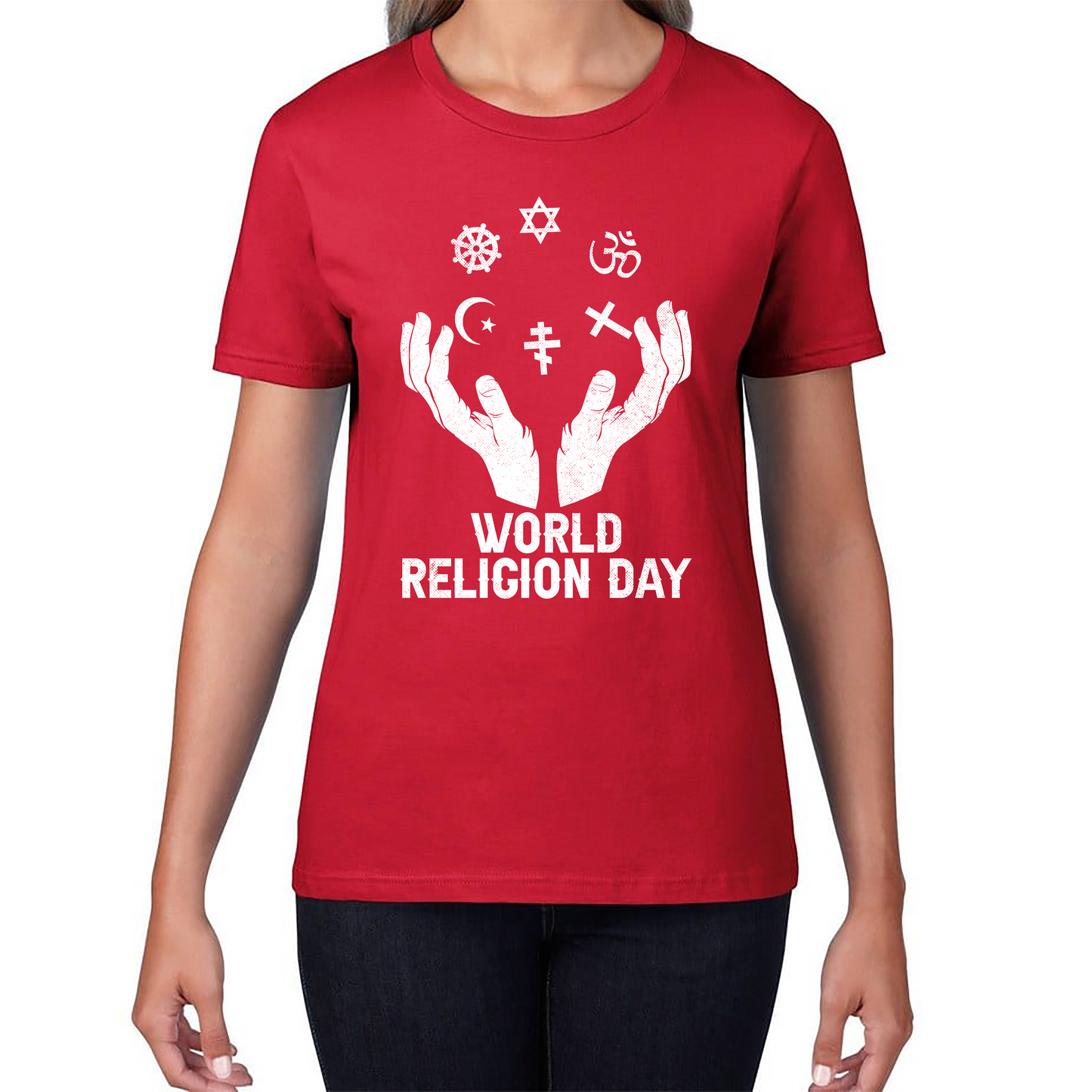 World Religion Day Religious Peace For Everyone Religious Love Religion Day Womens Tee Top