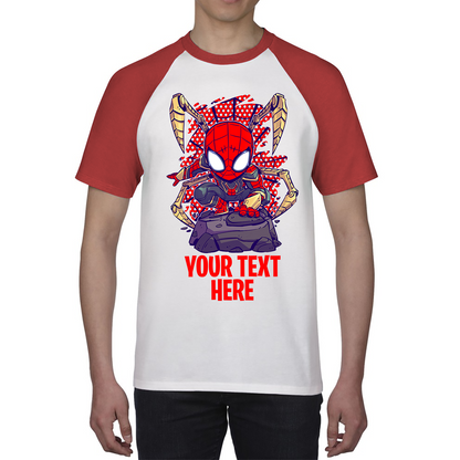 Personalised Your Text Spiderman Shirt Marvel Avenger Superhero Birthday Gift Baseball T Shirt