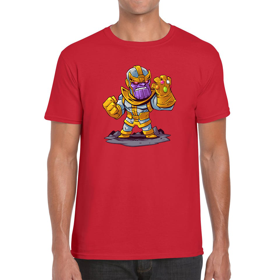 Thanos Mad Titan Cute Cartoon T-Shirt Marvel Avengers Comic Thanos Mens Tee Top