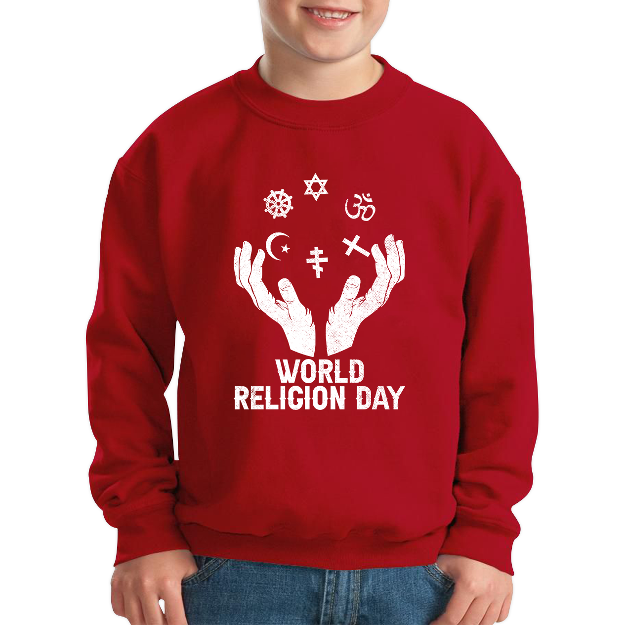 World Religion Day Religious Peace For Everyone Religious Love Religion Day Kids Jumper