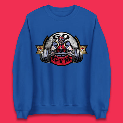 Pokémon Go Gym Funny Pokémon Gym Trainer Gamer Nerd Parody Gym Training Bodybuilding Workout Unisex Sweatshirt