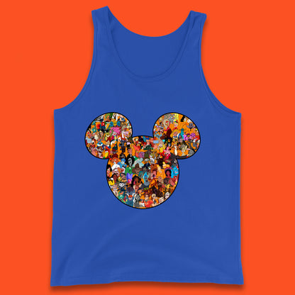 Disney Mickey Mouse Minnie Mouse Head All Disney Characters Together Disney Family Animated Cartoons Movies Characters Disney World Tank Top