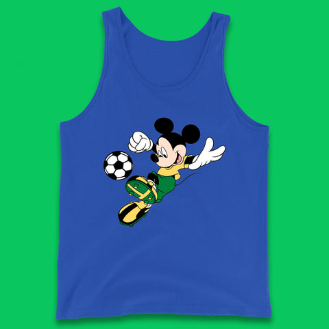 Mickey Mouse Kicking Football Soccer Player Disney Cartoon Mickey Soccer Player Football Team Tank Top