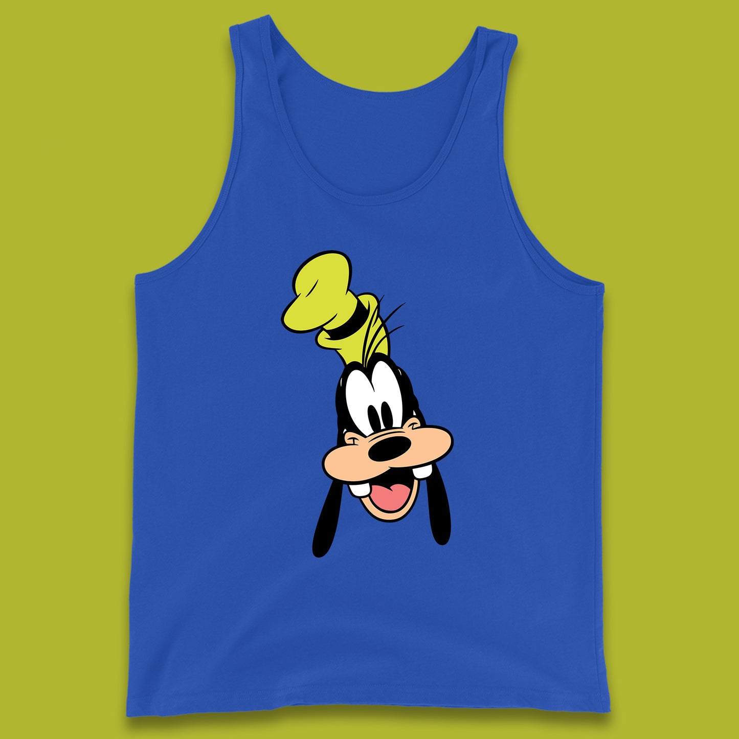 Disney Goofy Head Face Smiling Animated Cartoon Character Disney G.G. "Goofy" Goof Disney Vacation Disney World Trip Tank Top