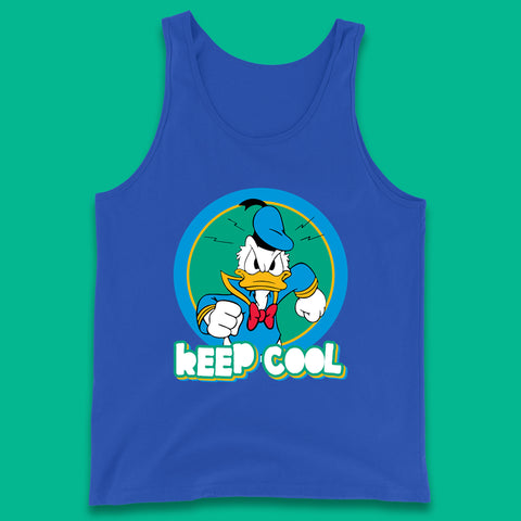 Keep Cool Donald Duck Animated Cartoon Character Angry Duck Disneyland Trip Disney Vacations Tank Top