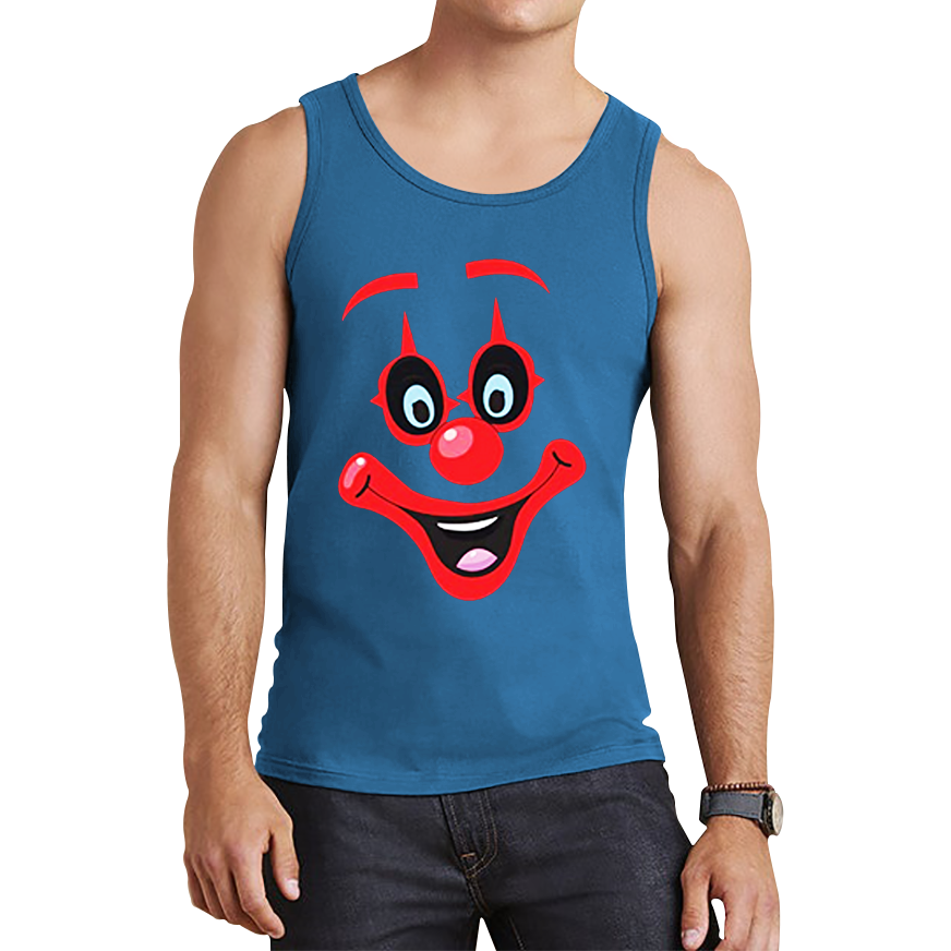 Funny Clown Face Red Nose Day Tank Top. 50% Goes To Charity