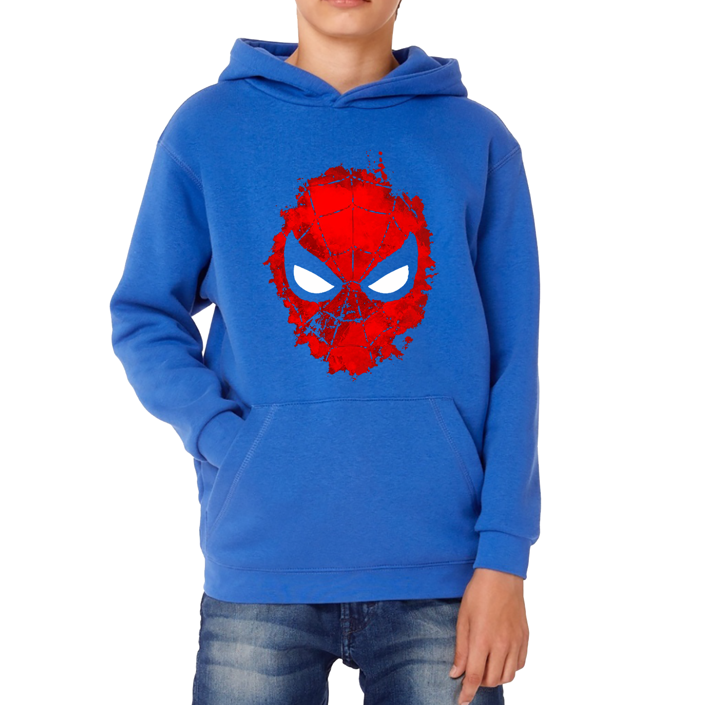 Marvel Comics Spiderman Face Kids Hoodie