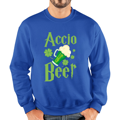 Accio Beer Wizard Beer St. Patrick's Day Magic World Irish Beer Shamrock Beer Lovers Family Vacation Unisex Sweatshirt