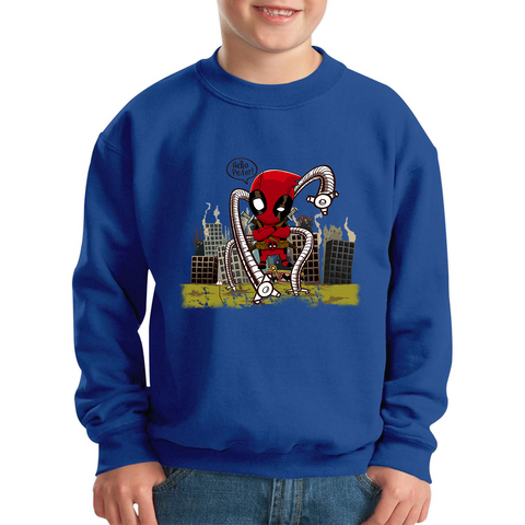 Hello Peter Spiderman x Deadpool Spoof Kids Sweatshirt
