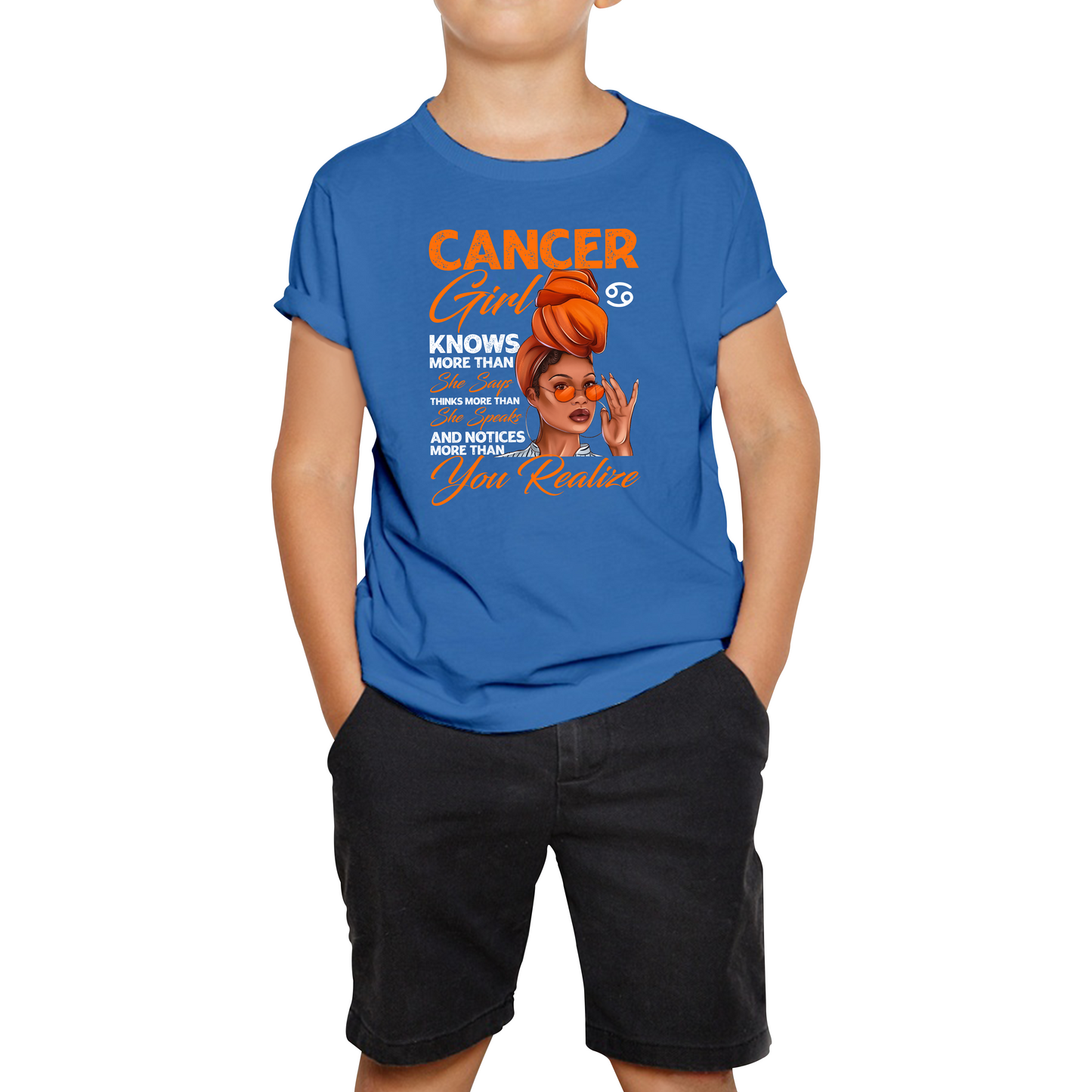 Cancer Girl Knows More Than Think More Than Horoscope Zodiac Astrological Sign Birthday Kids Tee