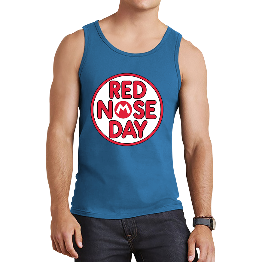 Super Mario Red Nose Day Tank Top. 50% Goes To Charity