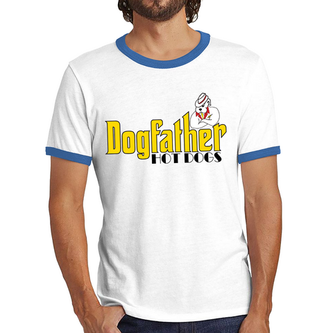 Dogfather Hot Dog Funny Father's Day Funny Hotdog, Hotdog Lover Ringer T Shirt
